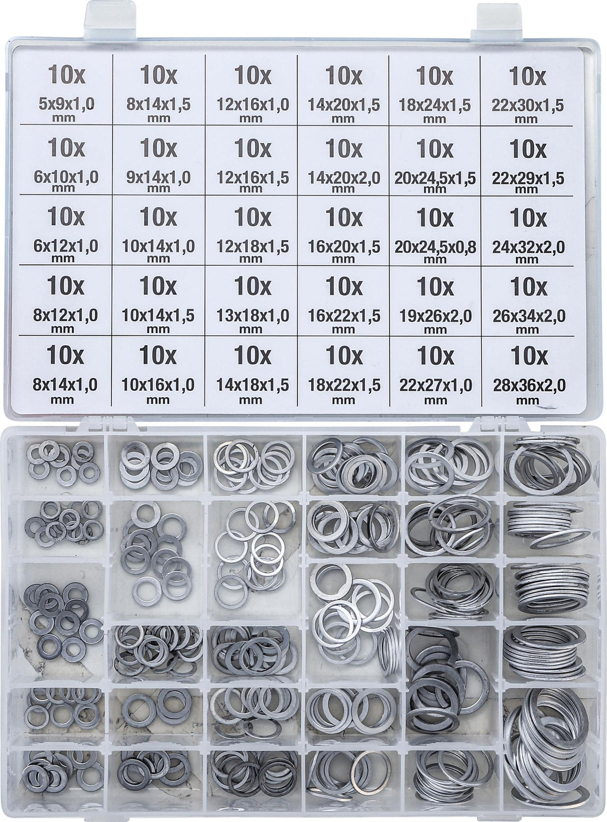 SEAL RING ASSORTMENT | ALUMINIUM | 300 PCS. (8143)