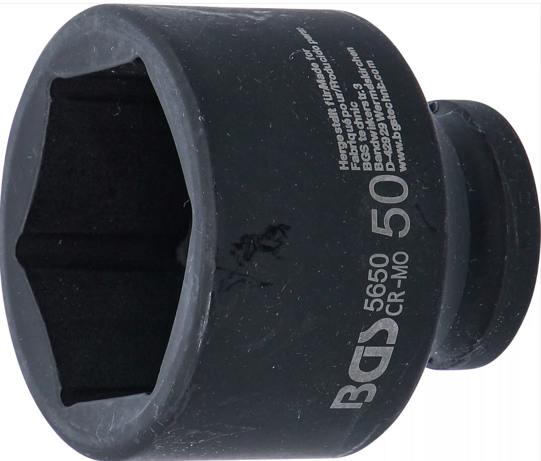 IMPACT SOCKET, HEXAGON | 20 MM (3/4") DRIVE | 50 MM (5650)