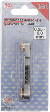 SCREWPITCH GAUGE | 24 BLADES | METRIC 0.25 - 6.00 MM (3067)