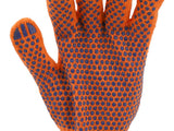 COTTON GLOVES, PVC DOTS, "SFD" (74102)