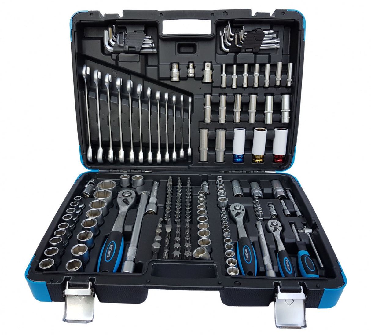 TOOL SET | RATCHETING WRENCHES | 6.3 MM (1/4") / 10 MM (3/8") / 12.5 MM (1/2") | 176 PCS. (KR121176R)