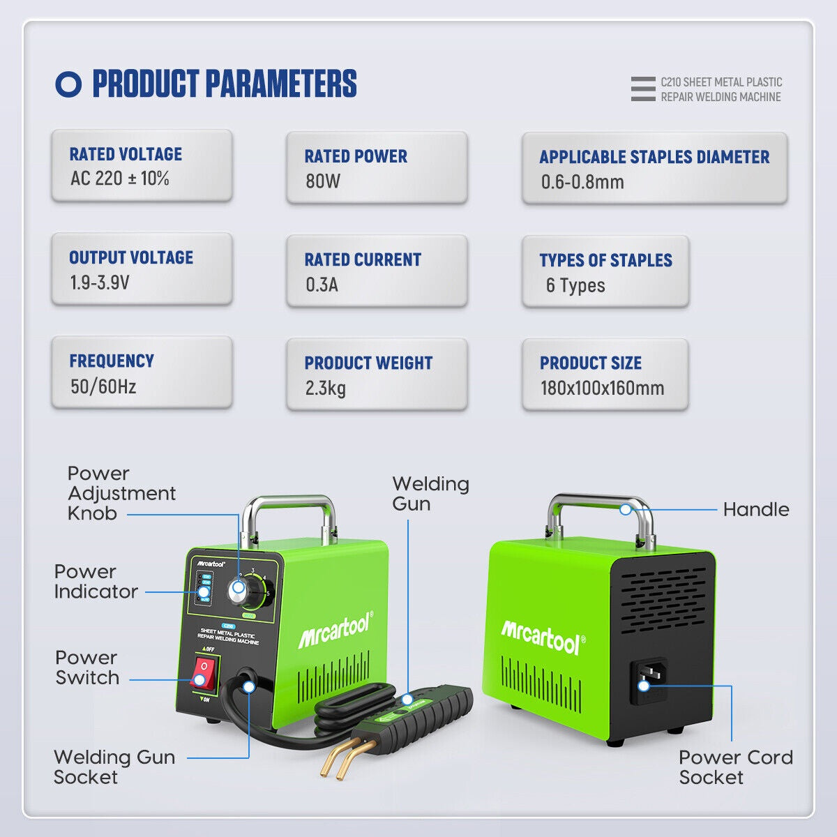 PLASTIC REPAIR SYSTEM/DEVICE | + 600 PCS. STAPLES (HS80W)