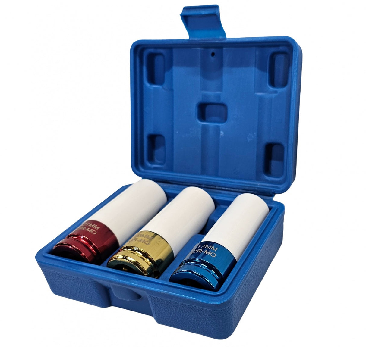 THIN-WALL IMPACT SOCKET SET WITH PROTECTORS | 12.5 MM (1/2") | 17/19/21 MM | 3 PCS. (SK7200)