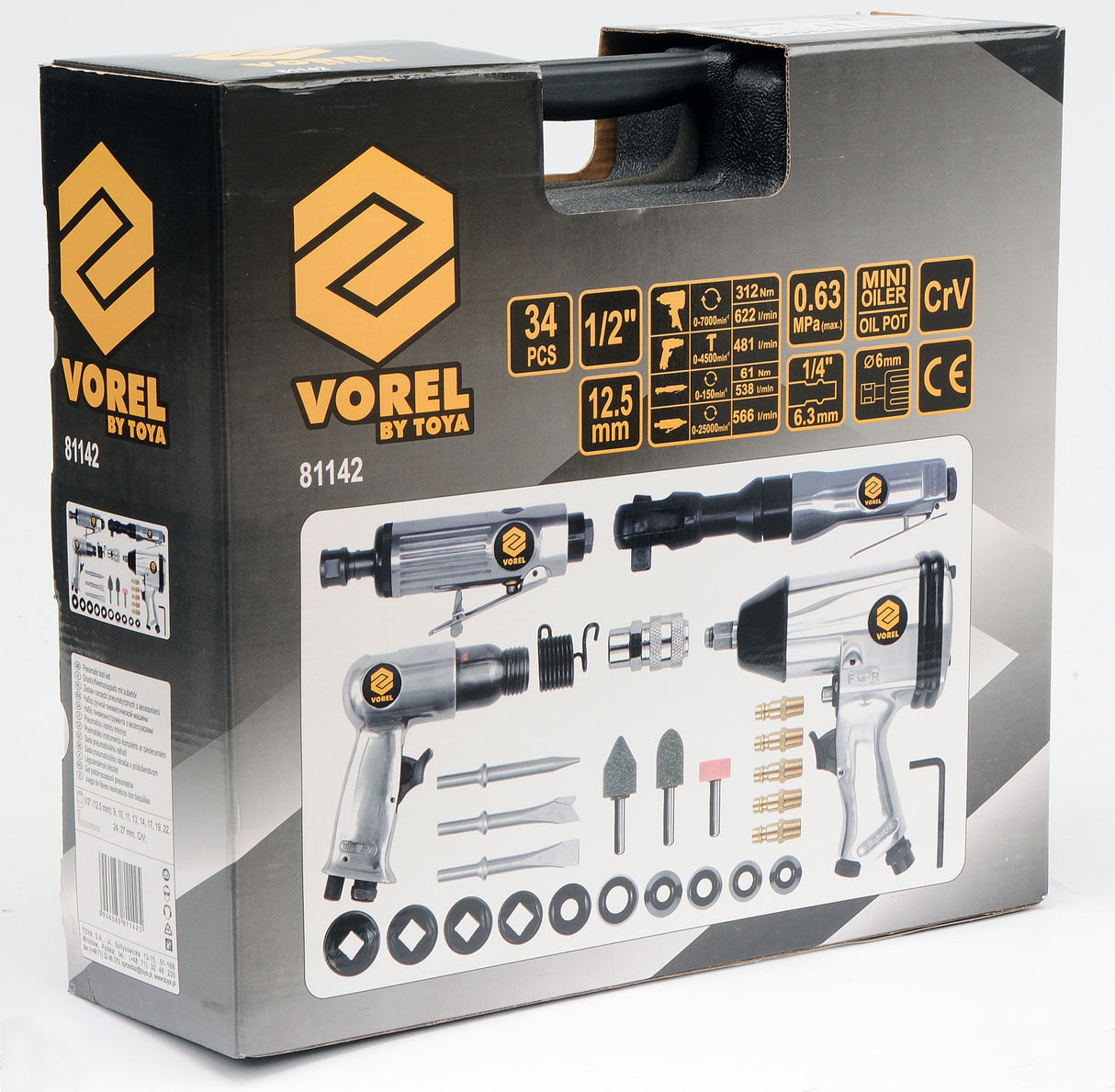 PNEUMATIC TOOL SET 33PCS (81142)