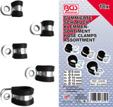HOSE CLAMP ASSORTMENT, RUBBERIZED | Ø 6 - 16 MM | 18 PCS. (14145)