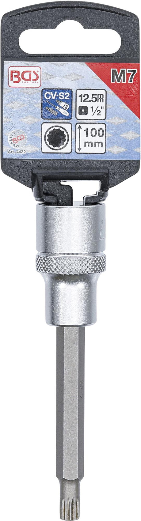 Ruuvikärki puristettu hylykseen | pituus 100 mm | 12,5 mm (1/2") | Spline (XZN) | M7 (4432)