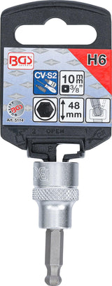 BIT SOCKET | 10 MM (3/8") | INTERNAL HEXAGON WITH BALL HEAD 6 MM (5114)