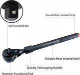 DOUBLE-SIDED RATCHET FOR SOCKETS | HIGH PERFORMANCE | TELESCOPIC | 12.5 MM (1/2") / 10 MM (3/8") (RW2F)