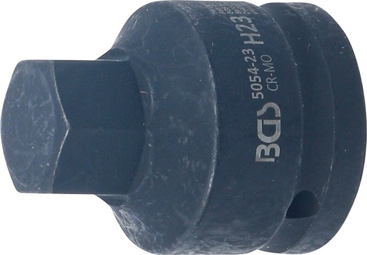 IMPACT BIT SOCKET | LENGTH 55 MM | 20 MM (3/4") DRIVE | INTERNAL HEXAGON 23 MM (5054-23)