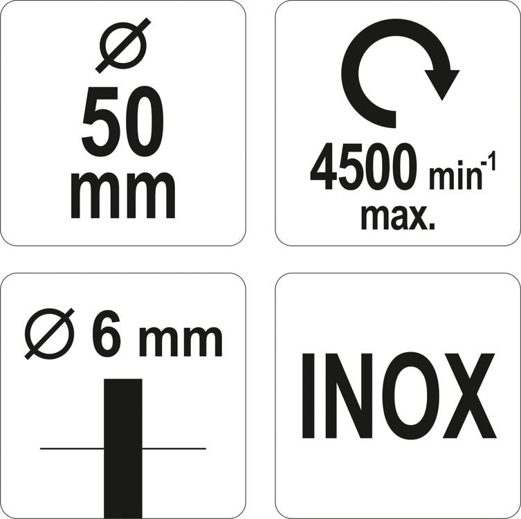 WIRE BRUSH 50MM INOX FOR DRILL (YT-47565)