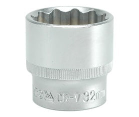 SOCKET 32MM 1/2" 12PT CV  REGULAR (YT-1292)