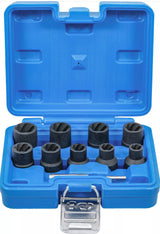 TWIST SOCKET SET (SPIRAL PROFILE) / SCREW EXTRACTOR | 12.5 MM (1/2") DRIVE | 10 - 19 MM | 10 PCS. (5266)