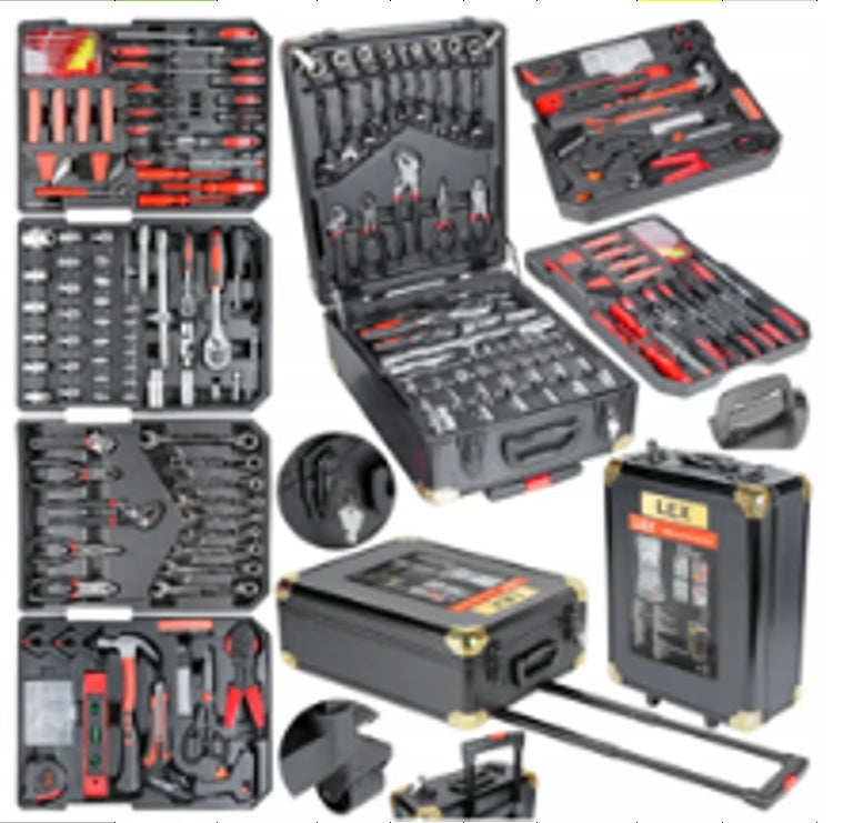 TOOL SET IN ALUMINUM CASE | RATCHETING WRENCHES | WITH WHEELS | 187 PCS. (SK582419)