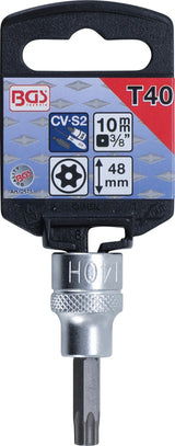 BIT SOCKET | 10 MM (3/8") DRIVE | T-STAR TAMPERPROOF (FOR TORX) T40 (2575)