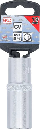 SOCKET, GEAR LOCK, DEEP | 12.5 MM (1/2") DRIVE | 19 MM (10259)