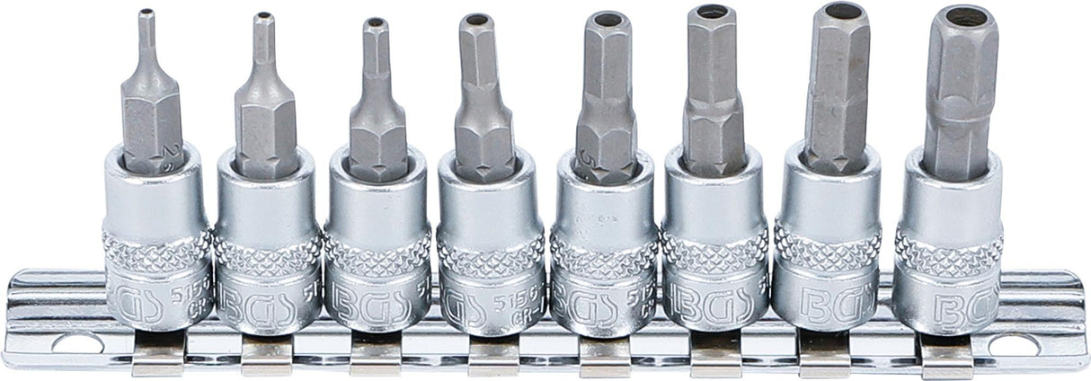 BIT SOCKET SET | 6.3 MM (1/4") DRIVE | INTERNAL HEXAGON TAMPERPROOF 2 - 7 MM | 8 PCS. (5156)