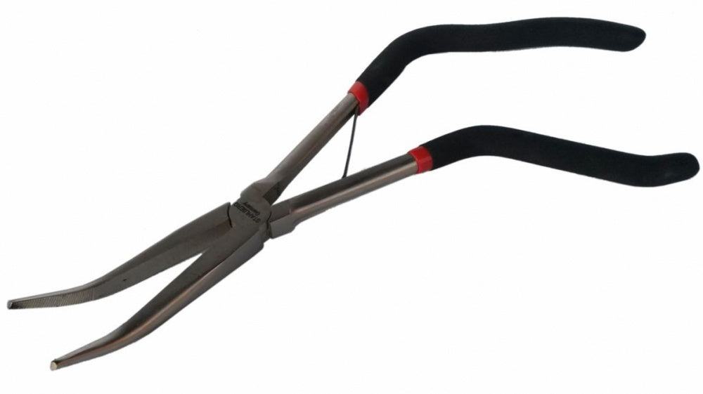 PLIERS WITH BENT (45) TIPS AND CURVED HANDLES CR-V, 300 MM (RH0401)