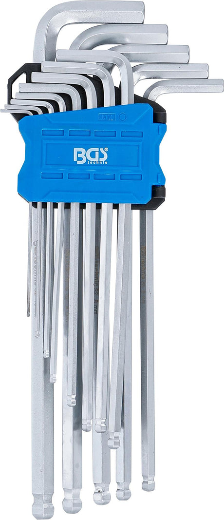 L-TYPE WRENCH SET | EXTRA LONG | INTERNAL HEXAGON / INTERNAL HEXAGON WITH BALL HEAD 1.5 - 10 MM | 13 PCS. (9799)
