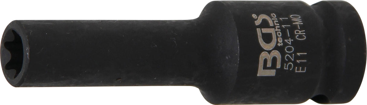 IMPACT SOCKET E-TYPE, DEEP | 12.5 MM (1/2") DRIVE | E11 (5204-11)