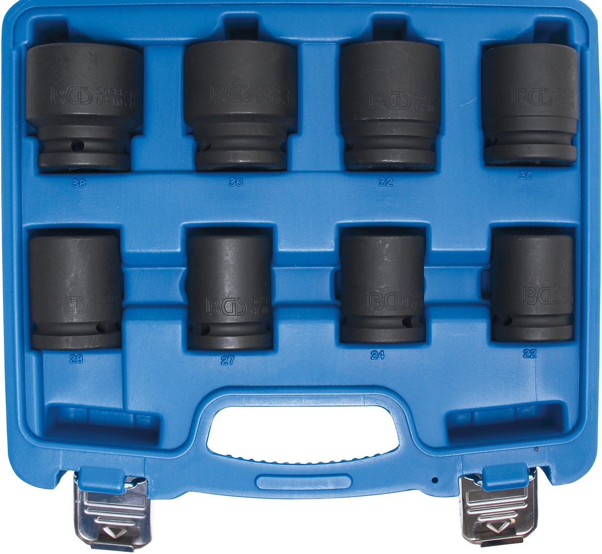 IMPACT SOCKET SET | 20 MM (3/4") DRIVE | 22 - 38 MM | 8 PCS. (5240)