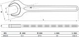 SINGLE OPEN END SPANNER | DIN 894 | 13 MM (34213)