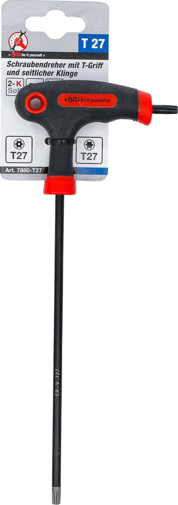 T-HANDLE L-TYPE WRENCH | T-STAR TAMPERPROOF/NON-TAMPERPROOF (FOR TORX) | T27 (7880-T27)