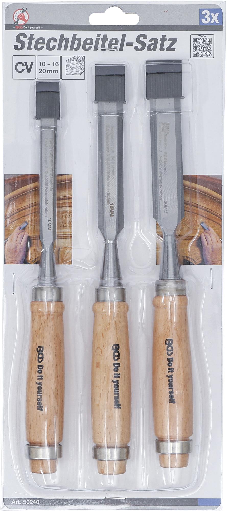 FIRMER CHISEL SET | 10 / 16 / 20 MM | 3 PCS. (50240)