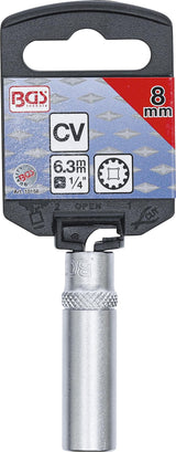 SOCKET, GEAR LOCK, DEEP | 6.3 MM (1/4") DRIVE | 8 MM (10158)