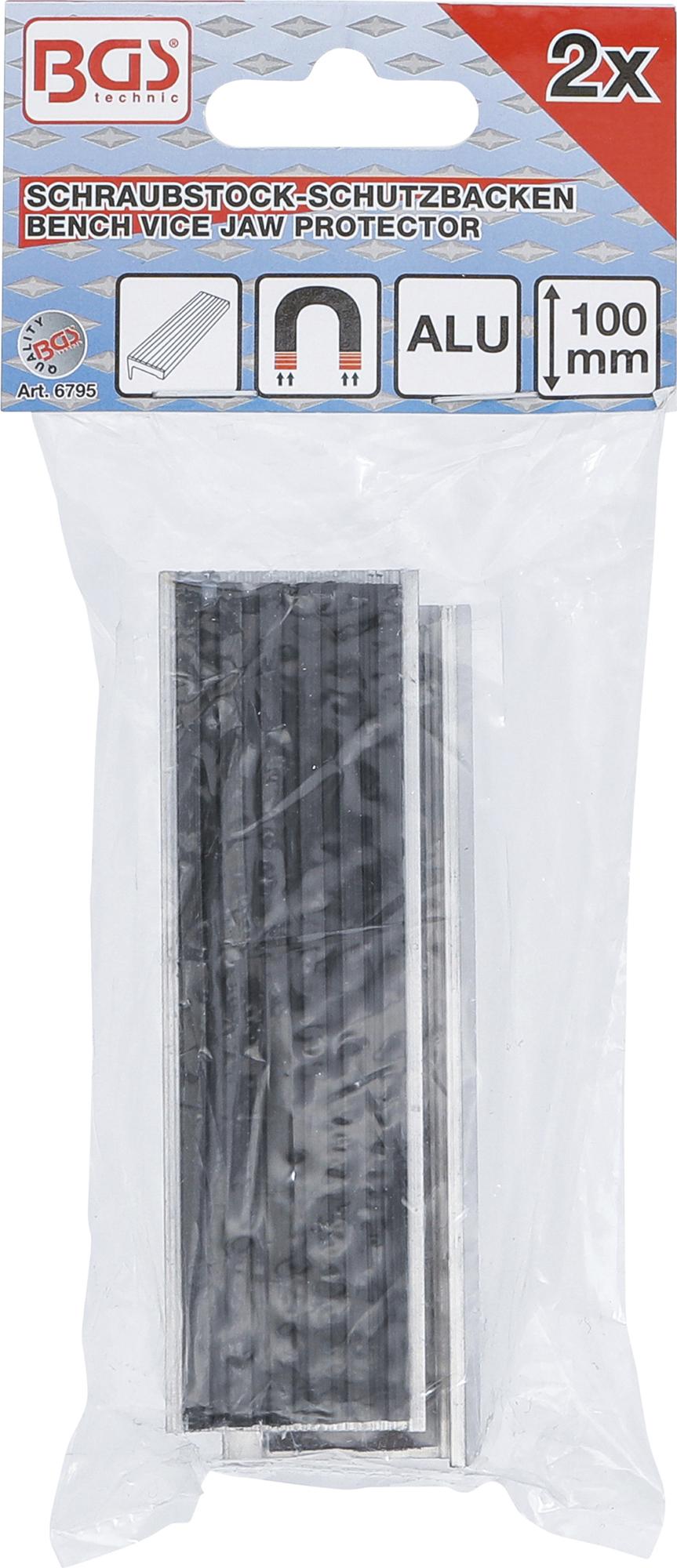 BENCH VICE JAW PROTECTORS | ALUMINIUM | 100 MM | 2 PCS. (6795)
