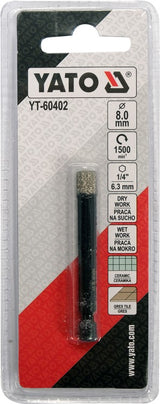VACUUM DIAMOND DRILL WITH HEX SHANK-8MM (YT-60402)