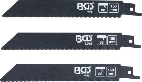 RECIPROCATING SAW BLADE SET | FOR METAL | FOR BGS 7367 | 3 PCS. (74531)