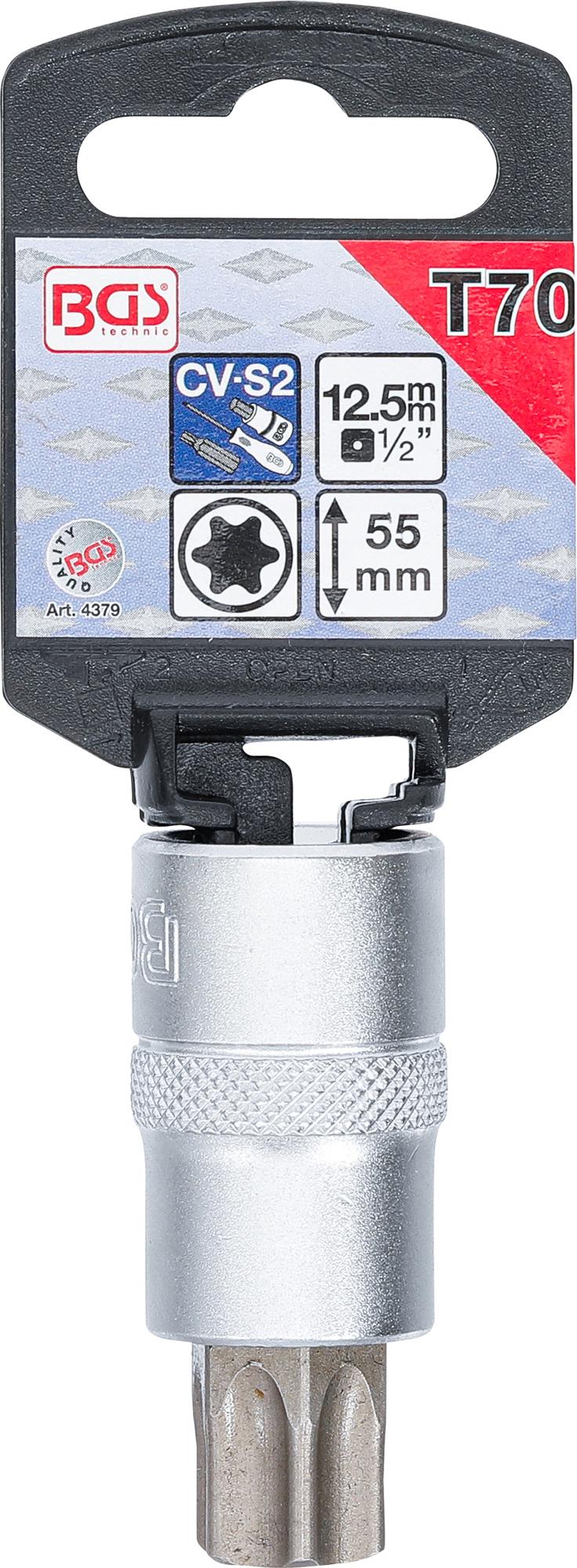 BIT SOCKET | 12.5 MM (1/2") DRIVE | T-STAR (FOR TORX) T70 (4379)