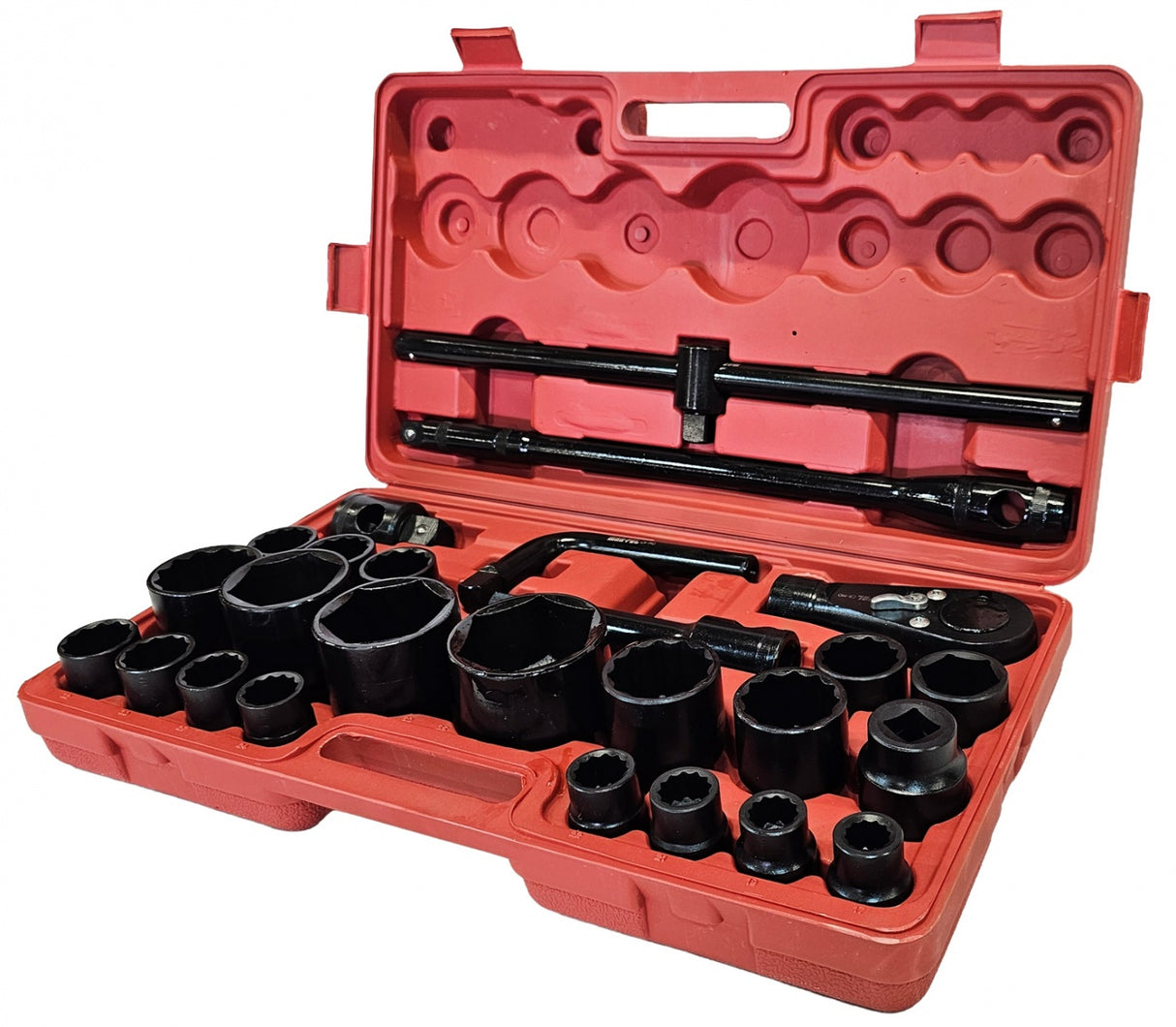 IMPACT SOCKET SET | CR-MO | 6-12 POINT MIX | 25 MM (1") | 20 MM (3/4") | 26 PCS. (H4220626)