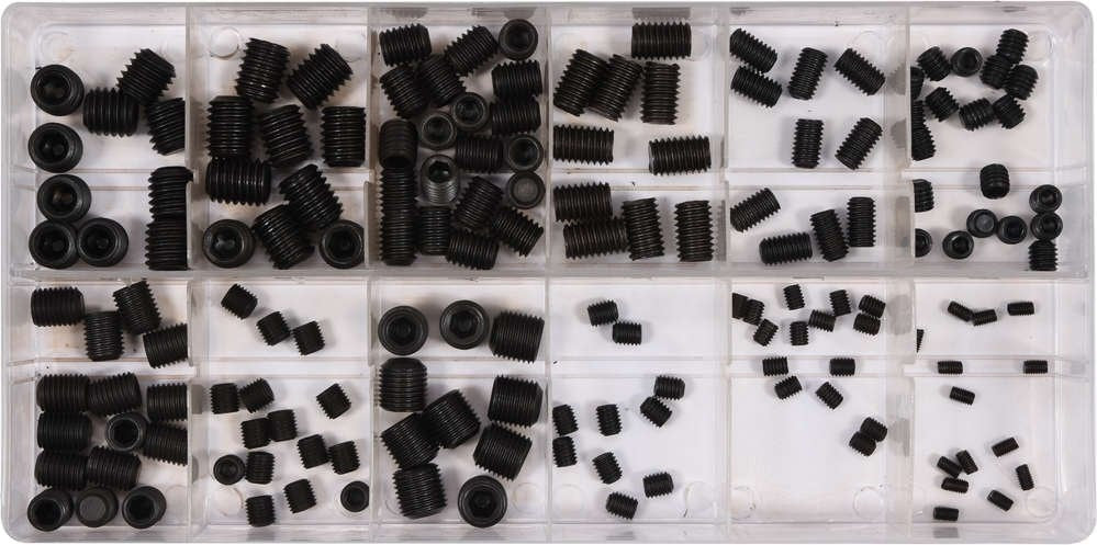 HEADLESS SCREW SET HEX | 160 PCS. (SK01056)