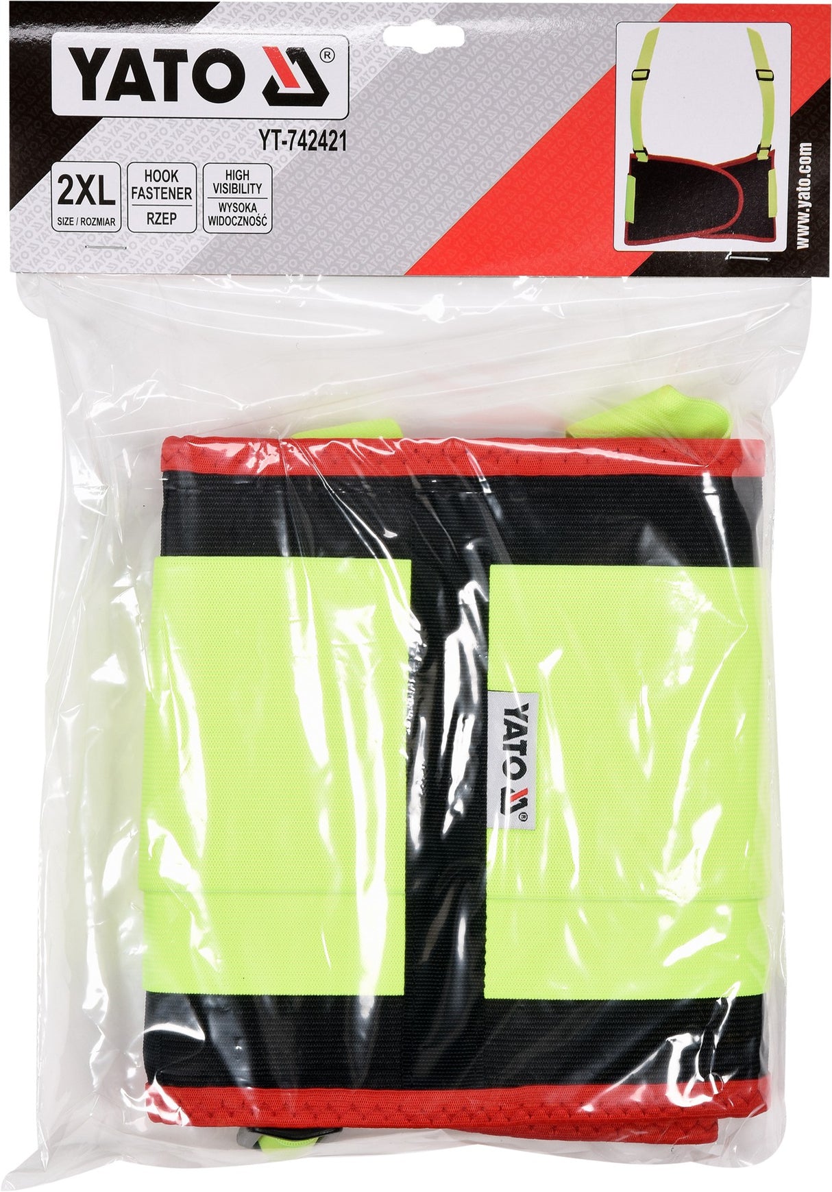 HIGH VISIBILITY BACK SUPPORT BELT,YELLOW (YT-742421)