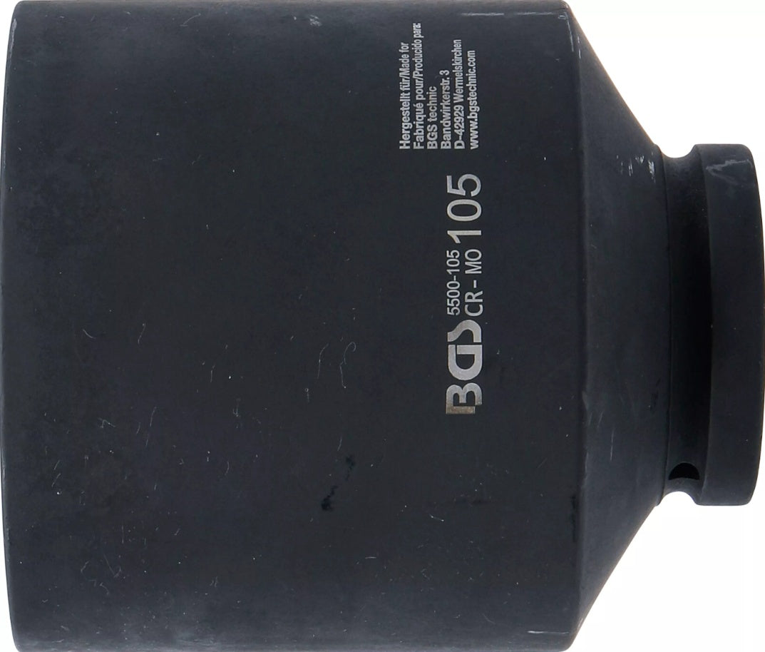 IMPACT SOCKET HEXAGON, DEEP | 25 MM (1") DRIVE | 105 MM (5500-105)