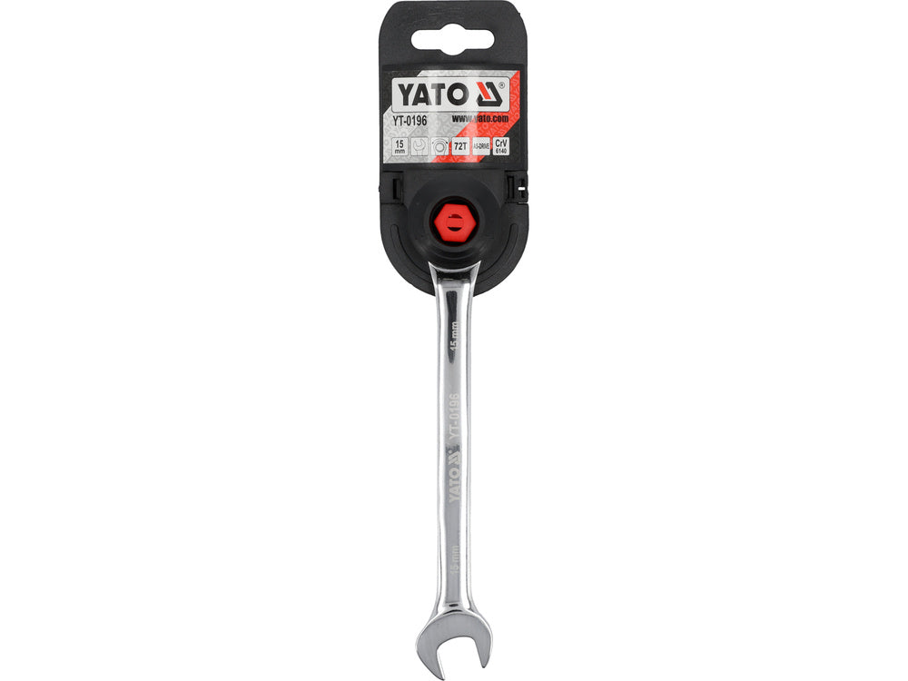 COMBINATION RATCHET WRENCH, 15MM (YT-0196)