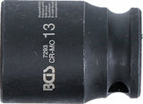 IMPACT SOCKET, HEXAGON | 6.3 MM (1/4") DRIVE | 13 MM (7293)
