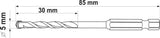 UNIVERSAL DRILL WITH HEX SHANK 5,0MM (YT-44782)