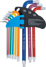 L-TYPE WRENCH SET | MULTICOLOUR | T-STAR (FOR TORX) T10 - T50 | 9 PCS. (74458)