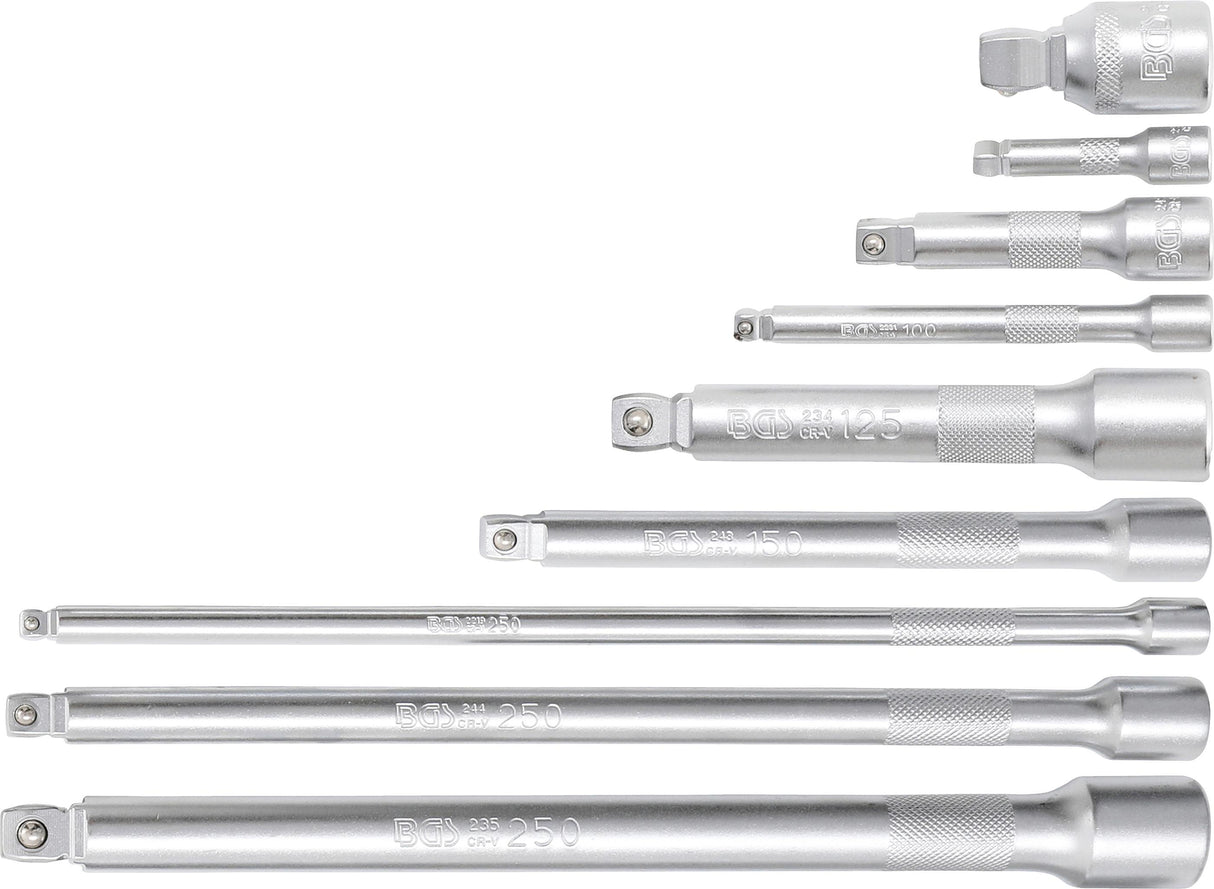 "WOBBLE" EXTENSION BAR SET | 6.3 MM (1/4") / 10 MM (3/8") / 12.5 MM (1/2") | 9 PCS. (2253)