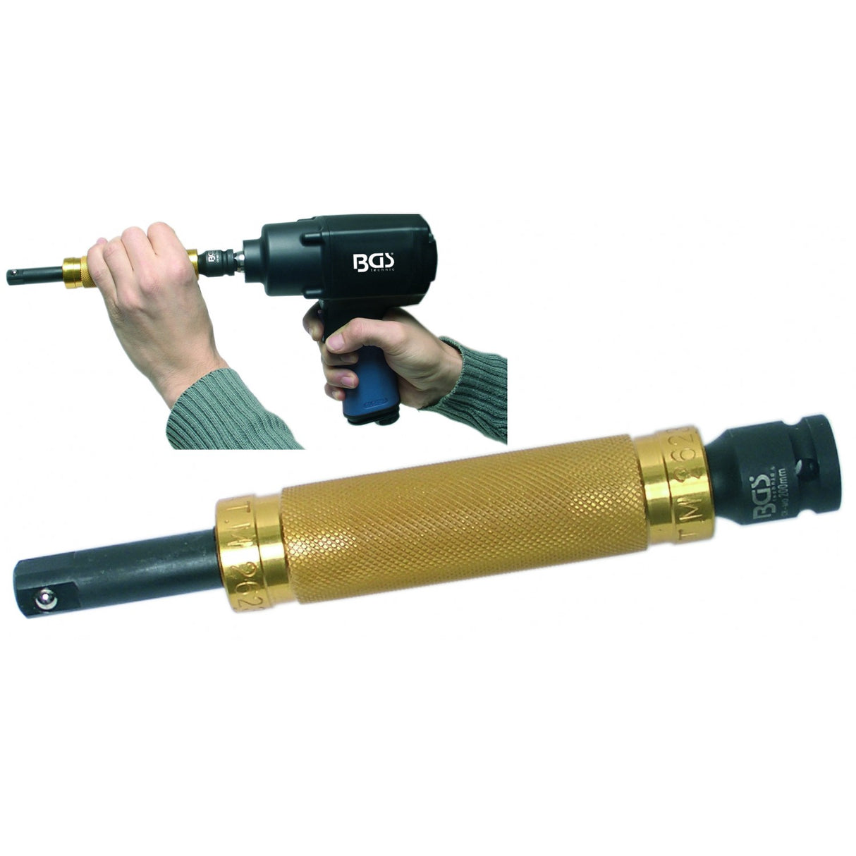 IMPACT EXTENSION BAR WITH BALL BEARING HANDLE | 12.5 MM (1/2") | 200 MM (191)