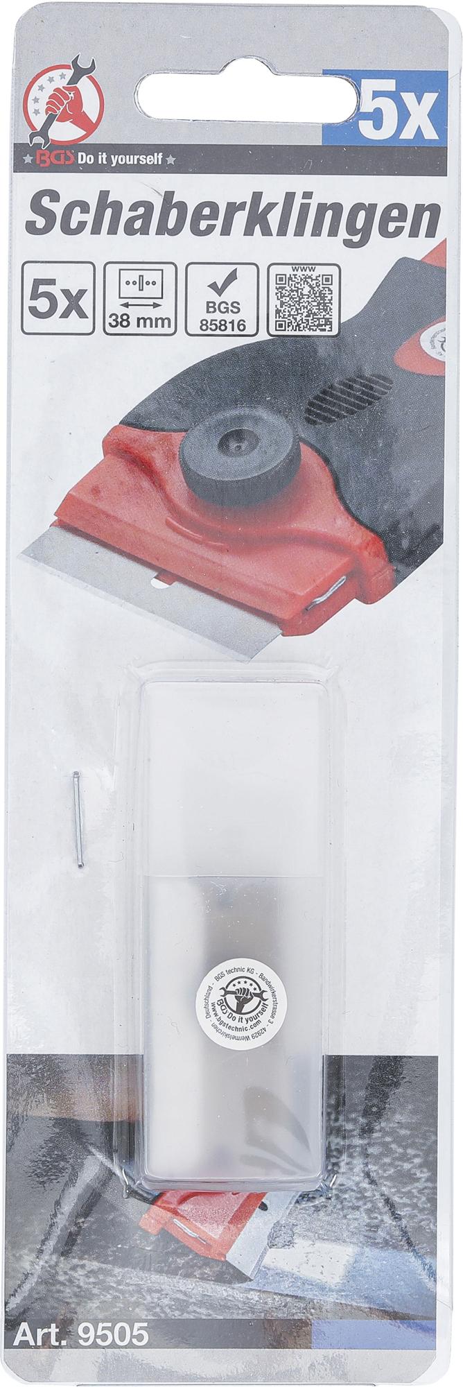 SCRAPER BLADES | FOR BGS 85816 | 5 PCS. (9505)