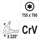 TORX DOUBLE HEAD FLEXIBLE WRENCH T55XT60 (YT-05315)