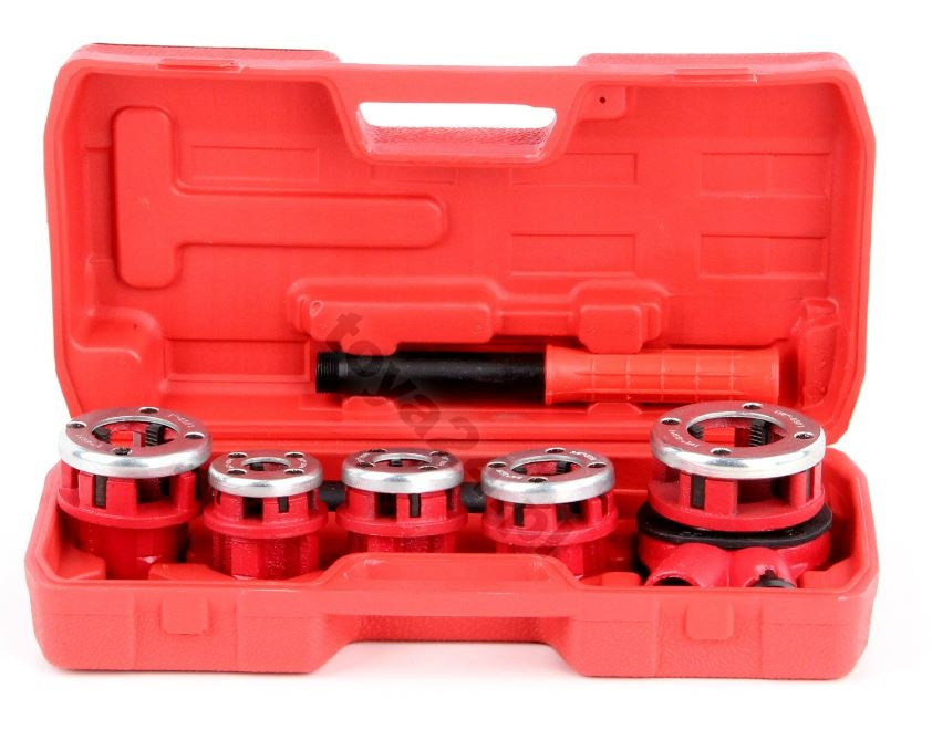 RATCHET DIE STOCKS 3/8"-1.1/4" 5 HEADS (55820)