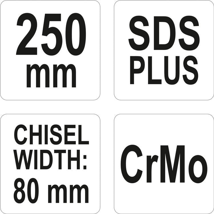 SDS PLUS CHISEL 80MM (YT-47212)