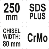 SDS PLUS CHISEL 80MM (YT-47212)