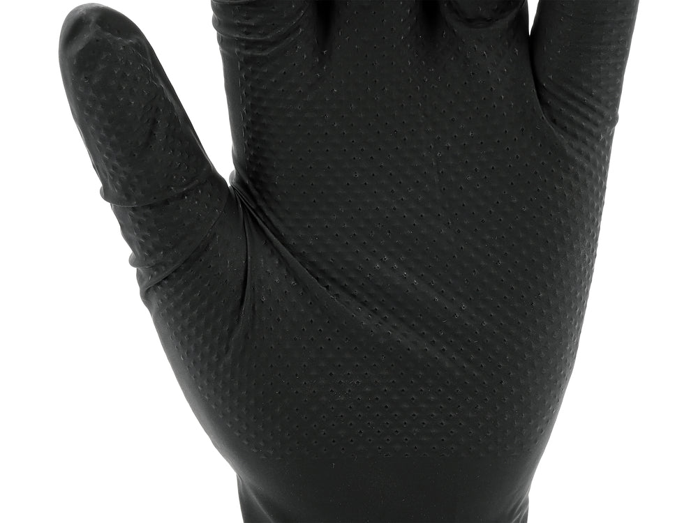 DISPOSABLE NITRILE DIAMOND TEXTURE GLOVES 50PCS SIZE: M (8) (YT-74741)