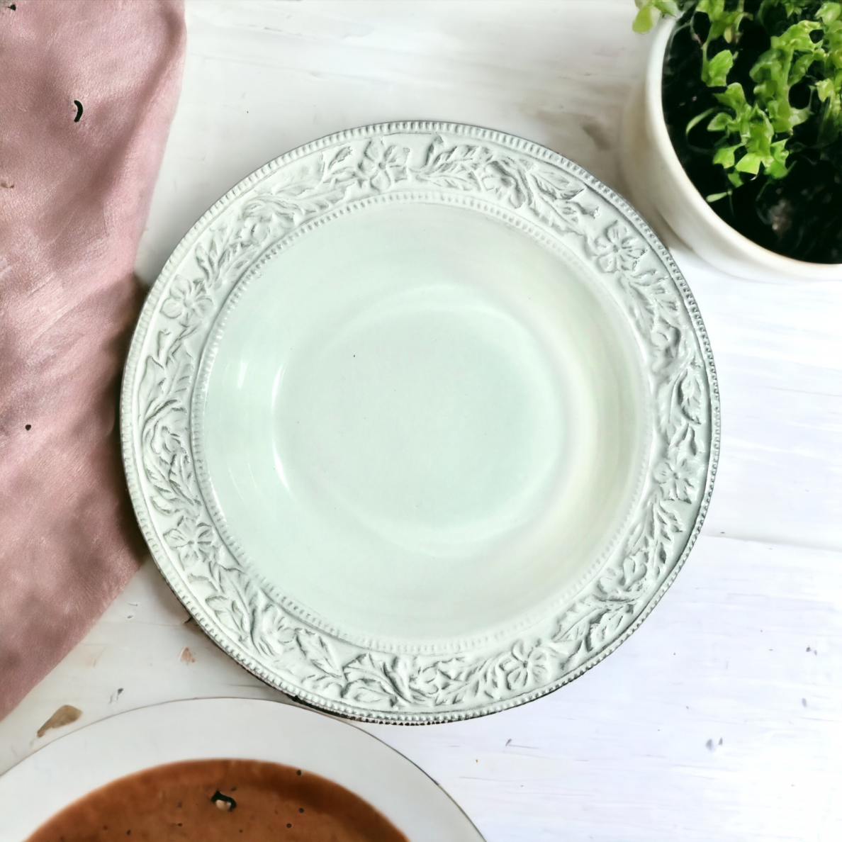 DEEP PLATE ETRUSK | WHITE | PORCELAIN | Ø22CM | H3.5CM (59952)