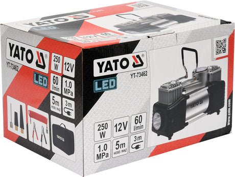 CAR AIR COMPRESSOR WITH LED LIGHT 250W (YT-73462)